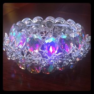 Silver bracelet AB Crystals 💎 Free after $100 💵